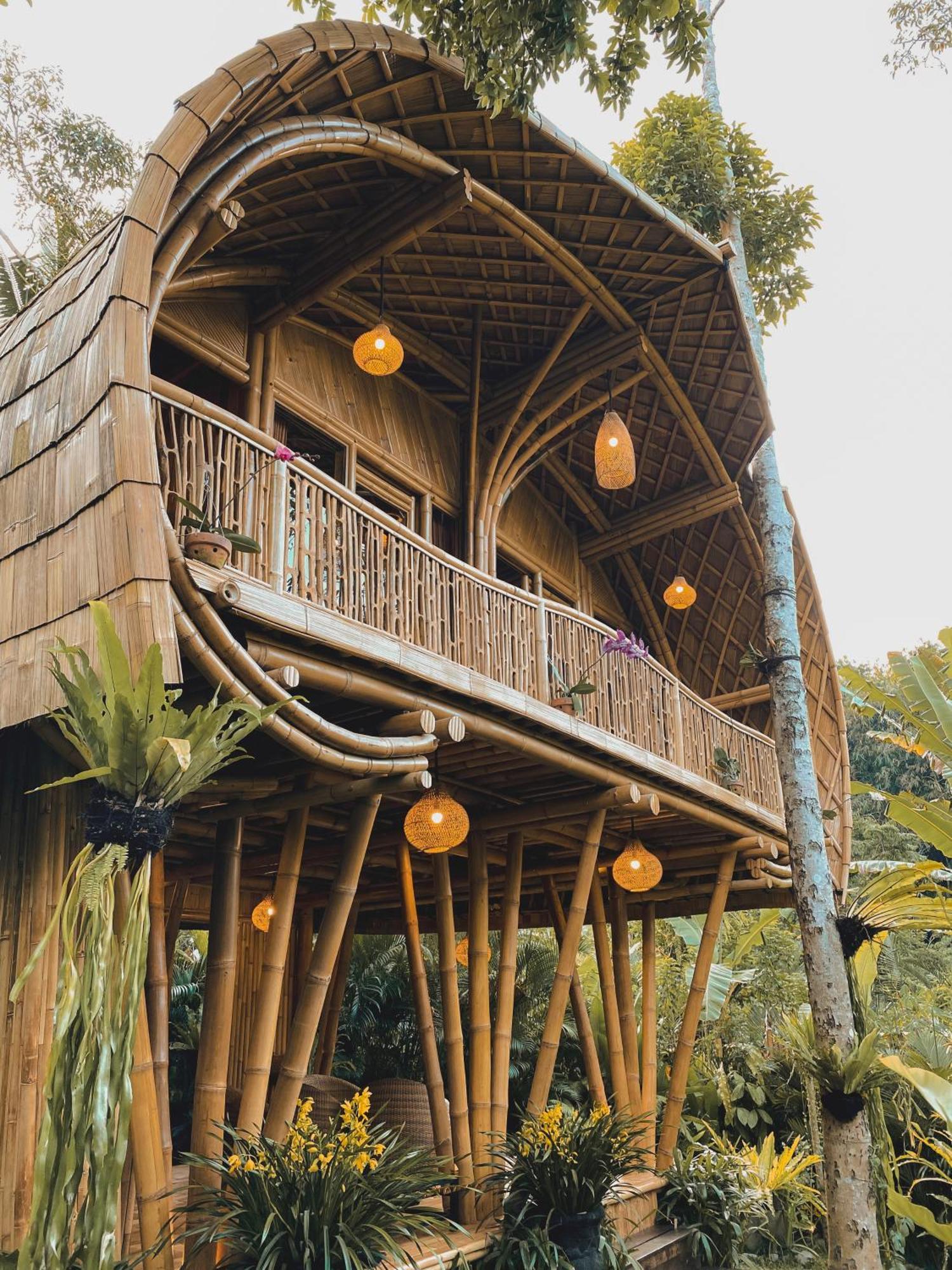 Alamvaya Bali Bamboo House Villa Сидемен Екстериор снимка