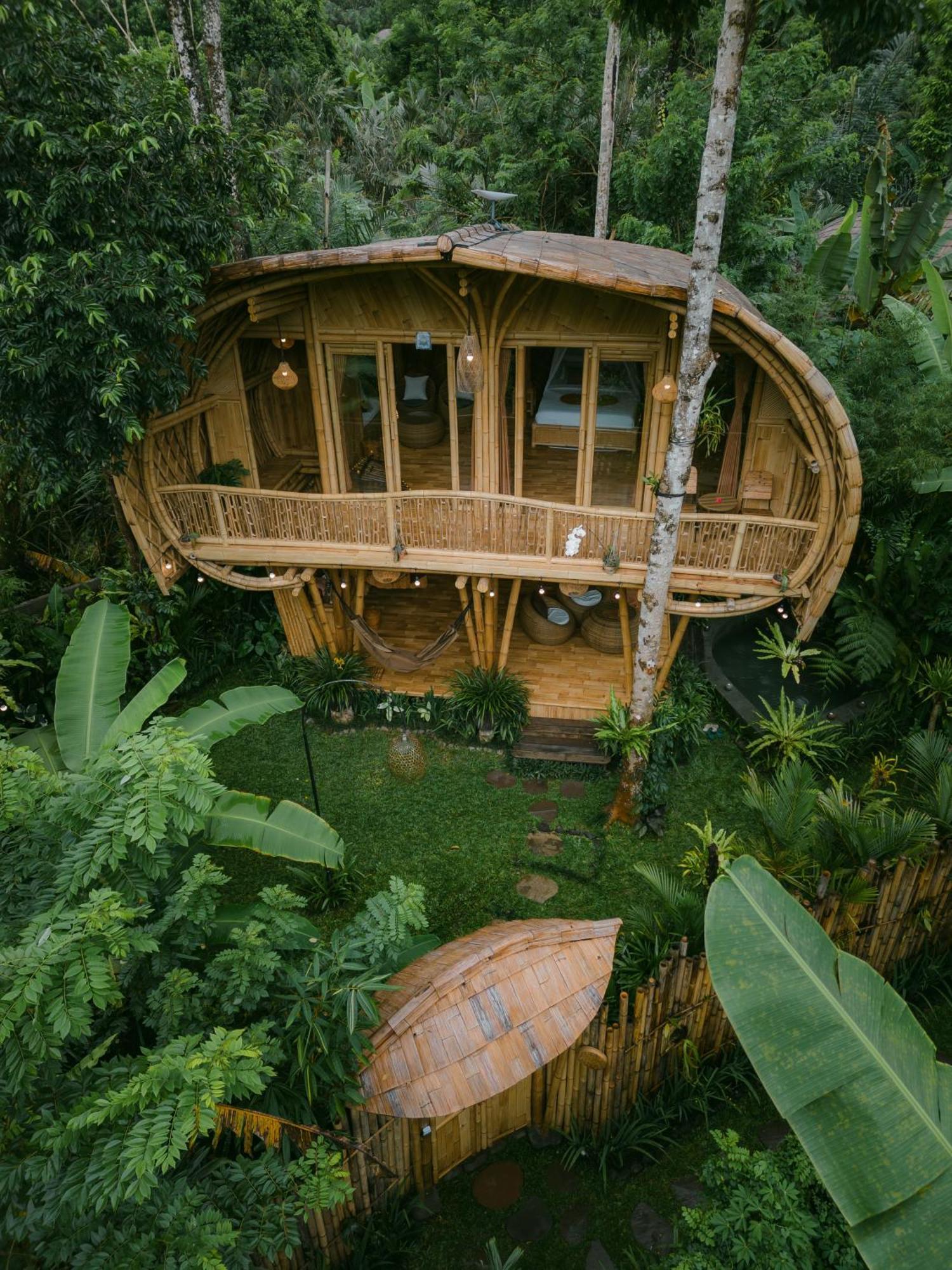 Alamvaya Bali Bamboo House Villa Сидемен Екстериор снимка